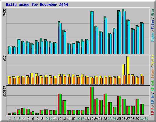 Daily usage for November 2024