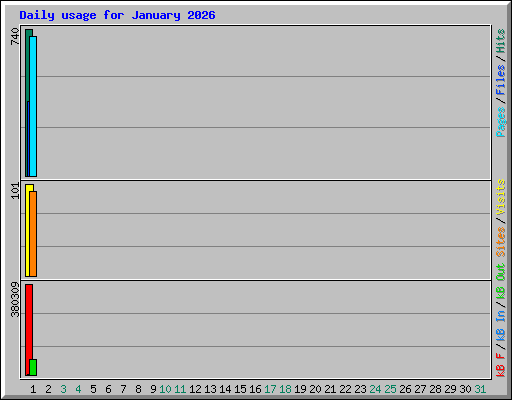 Daily usage for January 2026