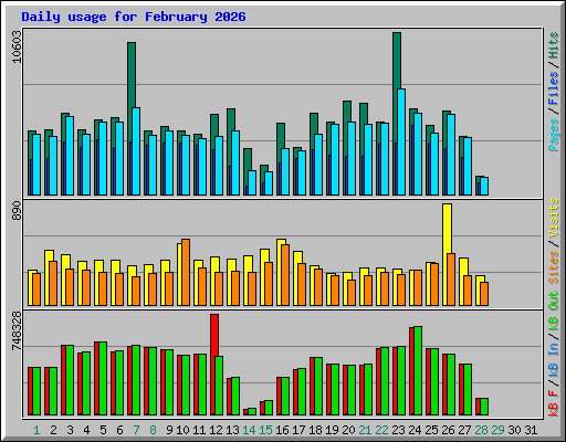 Daily usage for February 2026