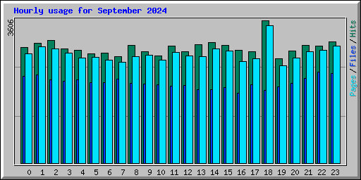 Hourly usage for September 2024