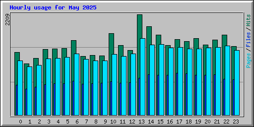 Hourly usage for May 2025