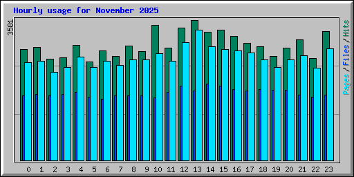 Hourly usage for November 2025