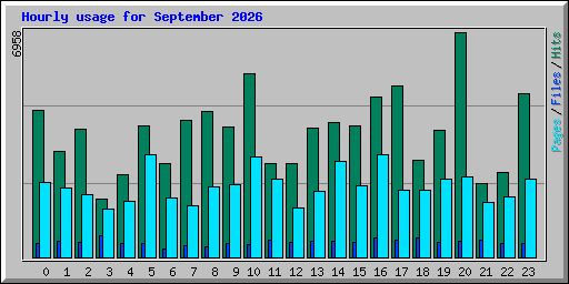 Hourly usage for September 2026